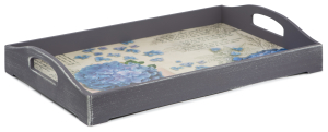 Поднос деревянный графит 43x27x7 см