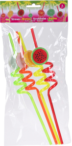 Соломки Фрукты 27 см в ассортименте