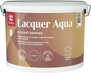 Лак универсальный Tikkurila LACQUER AQUA прозрачный полуглянцевый 9 л