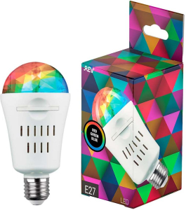 Светодиодная диско-лампа REV E27 4 Вт груша