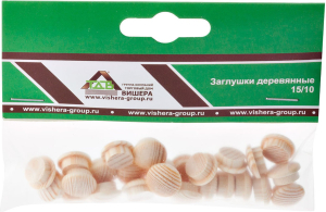 Мебельная заглушка древесина светло-коричневая 10 мм 25 шт