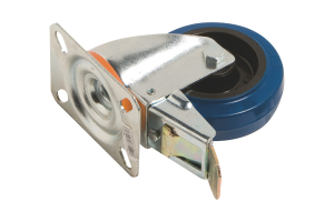 Ролик для мебели поворотный LUX-TOOLS с фиксатором , диаметр 100 мм