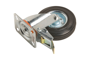 Ролик поворотный для мебели LUX-TOOLS с фиксацией, диаметр 125 мм