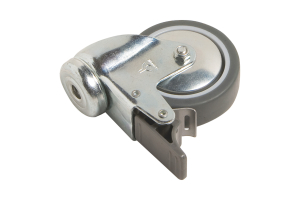 Ролик поворотный для мебели LUX-TOOLS со штифтом и фиксатором, диаметр 75 мм