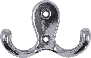 Крючок мебельный Larvij двойной хром 