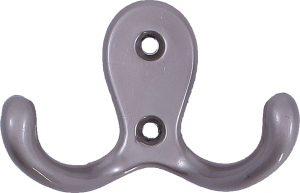 Крючок мебельный Larvij двойной серый
