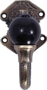 Крючок мебельный Larvij одинарный латунь антик 