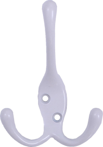 Крючок мебельный Larvij тройной белый 