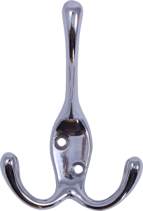 Крючок мебельный Larvij тройной хром 