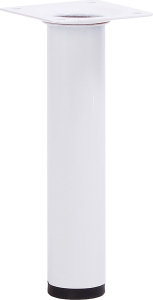 Мебельная ножка Larvij стальная белая 15 см
