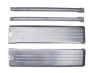 Направляющие JET роликовые полного выдвижения скрытого монтажа 500x86x40 мм