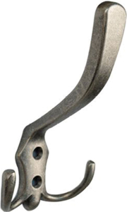 Крючок мебельный JET585 трехрожковый замак античное серебро