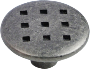 Мебельная ручка-кнопка JET 149 античное серебро