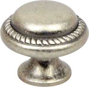 Мебельная ручка-кнопка JET 189 античное серебро