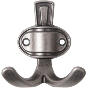 Крючок мебельный BOYARD BARON двойной старинный цинк