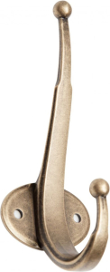 Крючок мебельный BOYARD SENOR одинарный старинная латунь