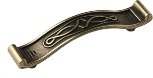 Мебельная ручка - скоба BOYARD старинная латунь 96 мм