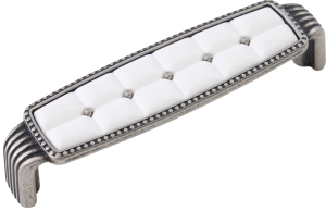 Мебельная ручка - скоба BOYARD BELLE старинный цинк 96 мм