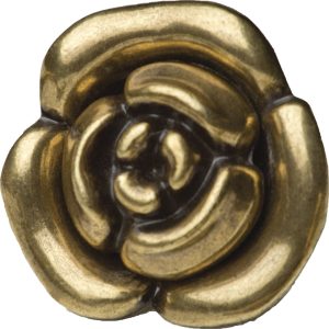 Мебельная ручка - кнопка BOYARD LULU ROSE старинная латунь 