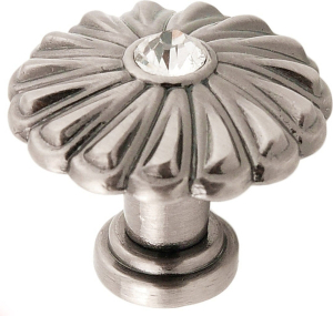 Мебельная ручка-кнопка BOYARD атласный сатиновый никель