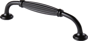 Мебельная ручка-скоба Larvij алюминий черная 128 мм 