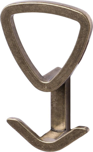 Крючок мебельная Larvij N08 тройной бронза