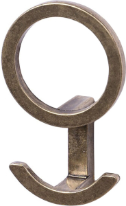 Крючок мебельный Larvij N11 тройной бронза