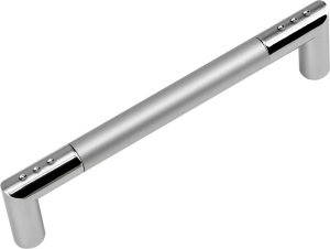 Мебельная ручка-скоба BOYARD хром полированный/сатиновый 160 мм