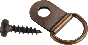 Петля-подвес D-образная для картины, фоторамки, бронза 4 шт