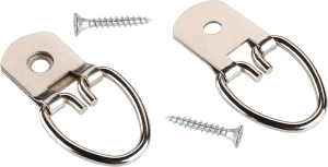 Петля-подвес усиленная для картины, фоторамки, никель 2 шт