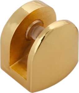 Мебельный стекложержатель BOYARD P512 золотой 21x20 мм