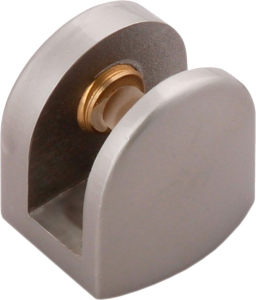 Мебельный стекложержатель BOYARD P513 никель 25,8x24,8 мм