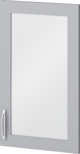 Мебельный фасад МДФ Сапфир Голубой 672х396х16 мм остекленный