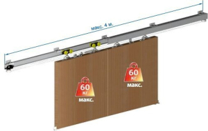 Механизм в сборе для раздвижных дверей VALCOMP 