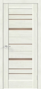 Межкомнатная дверь Примера остекленная Дуб перламутр 60х200 cм