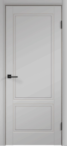 Межкомнатная дверь Айова глухая серая 90x200 см