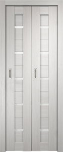 Межкомнатная дверь Книжка остекленная Дуб беленый 70х200 cм