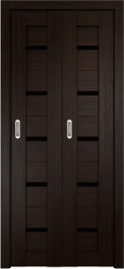 Межкомнатная дверь Книжка остекленная Венге 80х200 cм