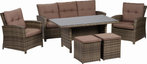 Набор садовой мебели Vermont искусственный ротанг 6 предметов