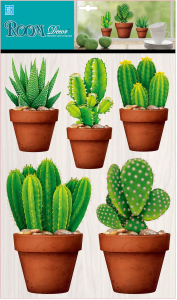 Наклейки декоративные Room Decor Bestkom Кактус 4D 29x41 мм 5 шт