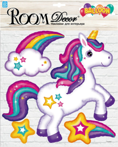 Наклейки декоративные Room Decor Bestkom Единорог 3D 30,5x31,5 мм 4 шт