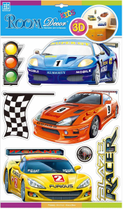 Наклейки декоративные Room Decor Bestkom Машины 3D 29x41 мм 7 шт