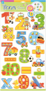 Наклейка декоративные Room Decor Цифры для малбчиков 57x30 см влагостойкие