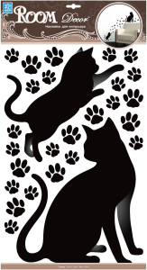 Наклейки декоративные Room Decor Bestkom Следы кошки 50x32 см влагостойкие