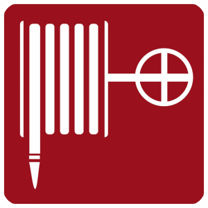 Наклейка информационная REXXON Пожарный шланг 10х10 см