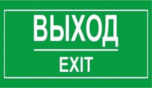 Наклейка информационная REXXON Выход 10х30 см