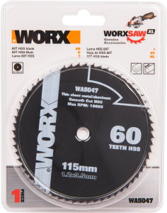 Пильный диск по металлу WORX WA5047 60T HSS