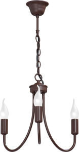 Подвесная люстра Vitaluce V1647/3 коричневая 3ХE14Х40Вт