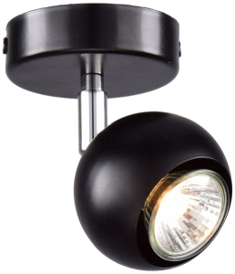 Спот РОССвет Астрал РС20722 BK+CR/1W с поворотным плафоном