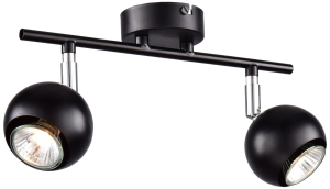 Потолочный светильник РОССвет Астрал РС20722 BK+CR/2C с поворотным плафоном